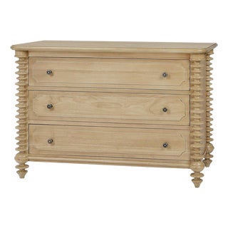 Spool-Turned Three-Drawer Chest For Sale