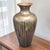 This vintage modern studio art drip glazed pottery vase stands at 16 inches tall and features a unique multicolor design....