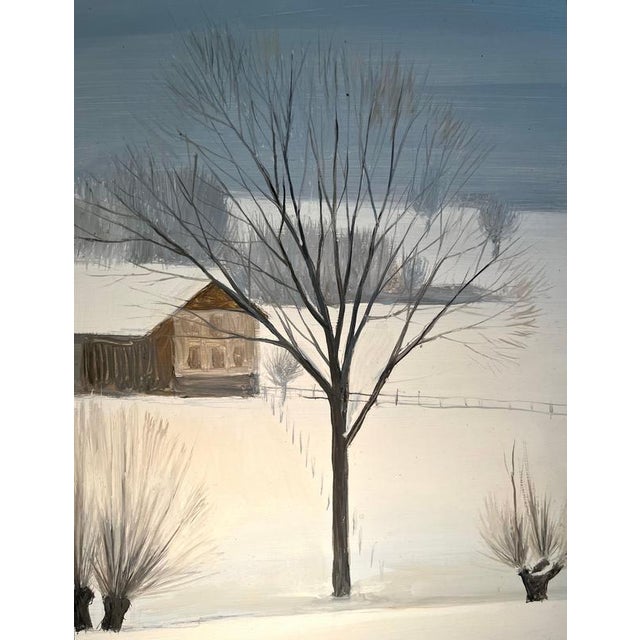 Claude Sauthier, Meadows of Romont, Vaud, Oil on Wood, 1970s For Sale - Image 4 of 11