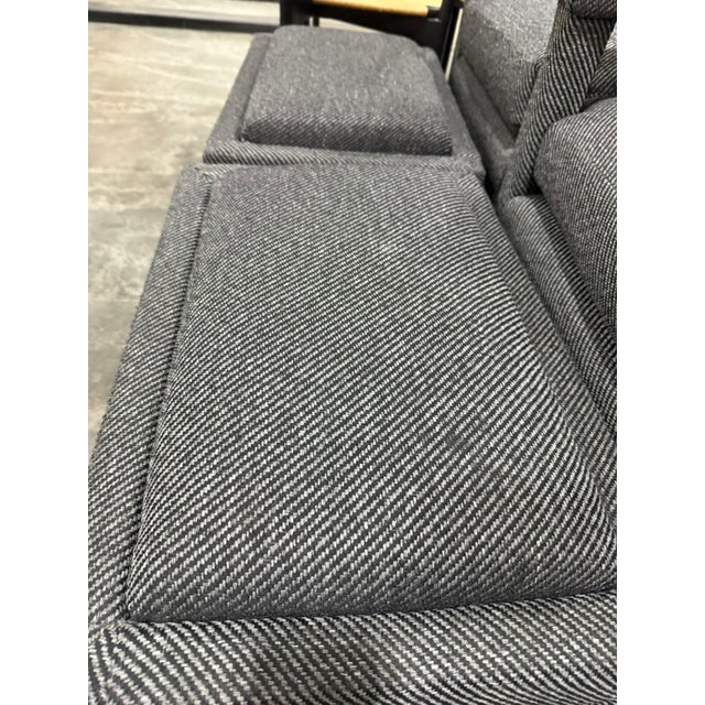 1960s Vintage Parsons-Style Matching Chairs & Ottomans Newly Upholstered - 2 Sets For Sale - Image 12 of 16