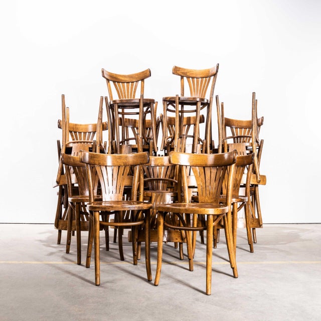 French Bentwood Fan Back Dining Chair, 1970s For Sale - Image 12 of 12