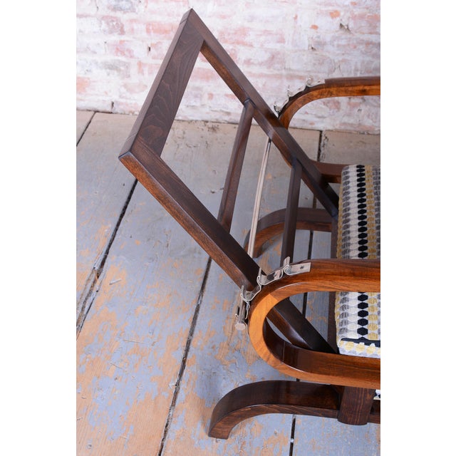 1920s Czech Art Deco Adjustable Armchair attributed to J. Halabala, Up Závody, 1920s For Sale - Image 5 of 16