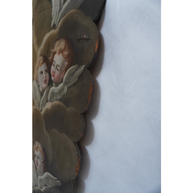19th C Hand Painted Mirror With Angels by Mla For Sale - Image 18 of 18