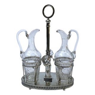 Brescian Silver Oil Cruet, 1812, Set of 3 For Sale