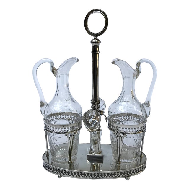 Brescian Silver Oil Cruet, 1812, Set of 3 For Sale