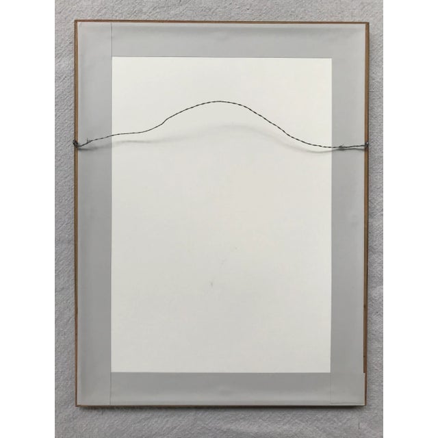 Modern Expressionist Portrait Original Watercolor Painting in Vintage Giltwood Frame For Sale - Image 10 of 11