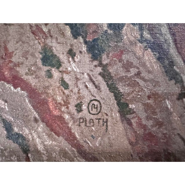 Antique Oil Painting Observation Point Zion Park Utah by Plath For Sale - Image 4 of 8