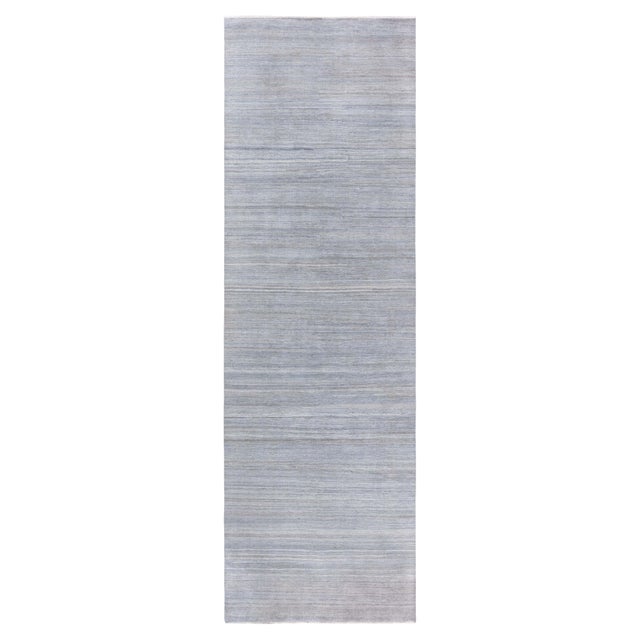 Modern Hand-Knotted Wool Rug in Solid Grey Tones by Doris Leslie Blau For Sale