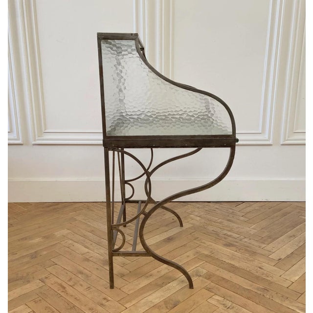 Antique Iron and Glass Postal Desk For Sale - Image 4 of 8