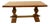 Wood Table with Double Turned Base For Sale