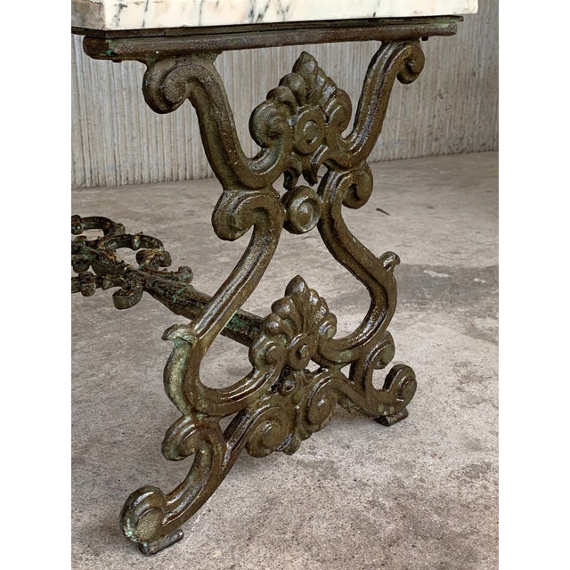 Metal French Solid Cast Iron French Scrolling "Butterfly" Coffee Table For Sale - Image 7 of 12