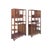 Pair Asian Inspired Asymmetrical Light Brown Shelving Display Cabinet Divider For Sale In San Francisco - Image 6 of 13