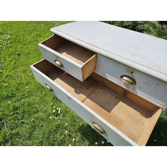 Victorian Painted Pine Chest of Drawers For Sale - Image 5 of 7