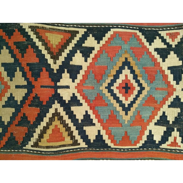 Antique Caucasian Kazak Kilim, Wool Flatweave, Geometric Design, 1890s, 5' x 10' For Sale - Image 11 of 14