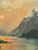 Wood Vintage Framed Mountain Landscape Painting, Snow-Capped Peaks at Sunset, Mid-Century Scenic Wall Art. For Sale - Image 7 of 9