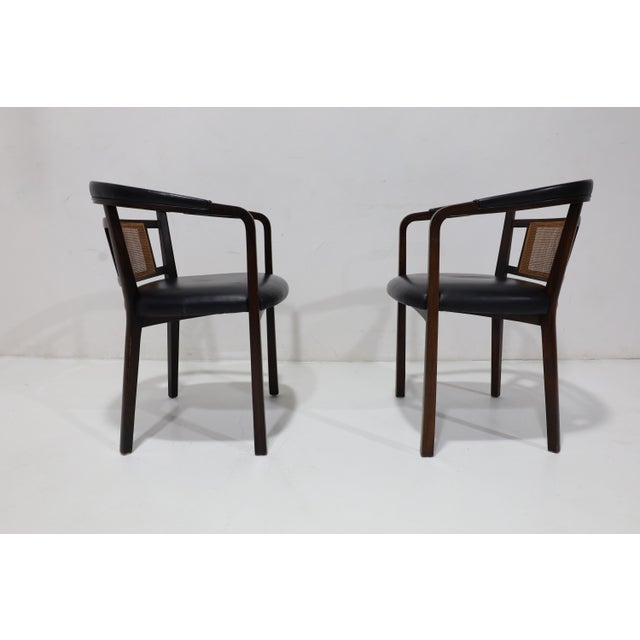 Edward Wormley for Dunbar Mahogany and Cane Dining or Side Chairs For Sale In Dallas - Image 6 of 10