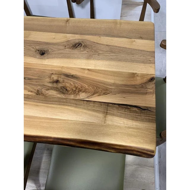 Vintage Wood Dining Table For Sale - Image 5 of 8