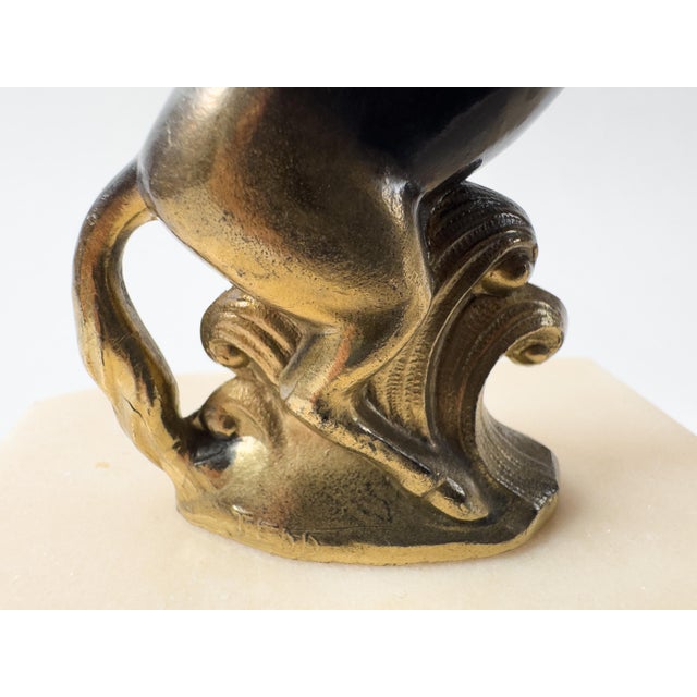 Pair of French Art Deco Rearing Horse Bookends, Signed Tedd, C. 1930 For Sale - Image 9 of 18