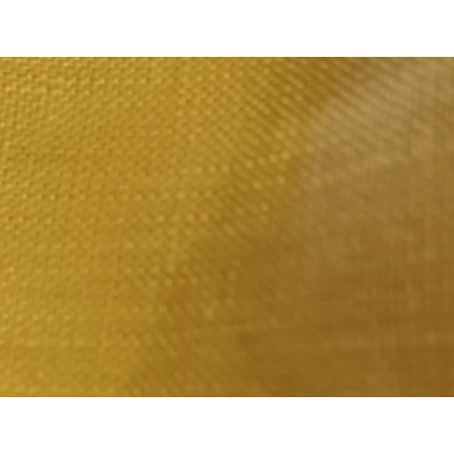 Contemporary Designer Golden Cornflower Color Organic Linen Fabric- Over 4 Yards For Sale - Image 4 of 4