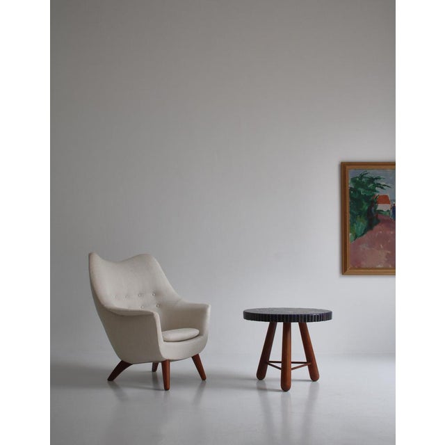 Stained Elm Mosaic Side Table by Otto Færge, Denmark, 1940s For Sale - Image 4 of 15