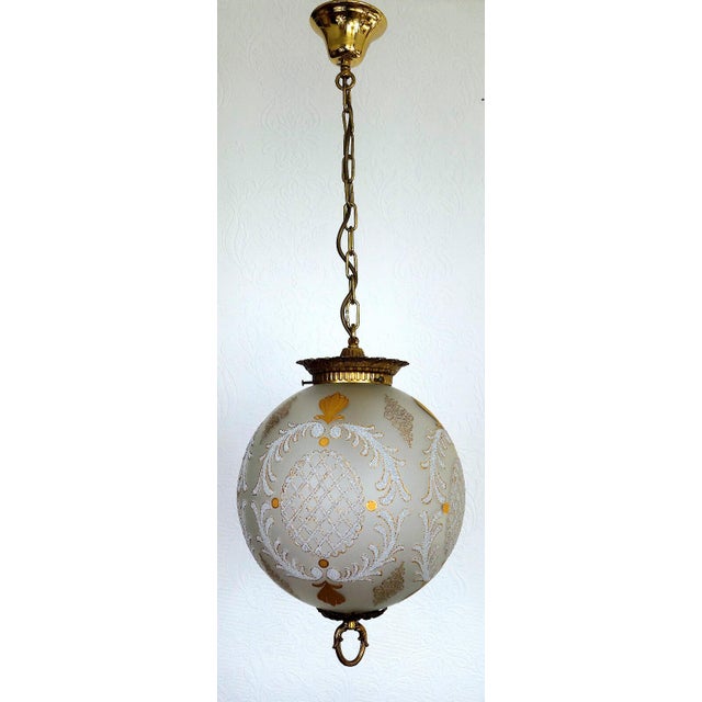 Brass and Glass Hollampe Chandelier from Unbekannt, 1960s For Sale - Image 14 of 14
