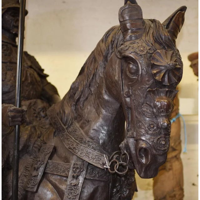 Lifesize Statue of Roman Gladiator on Horseback For Sale - Image 9 of 18