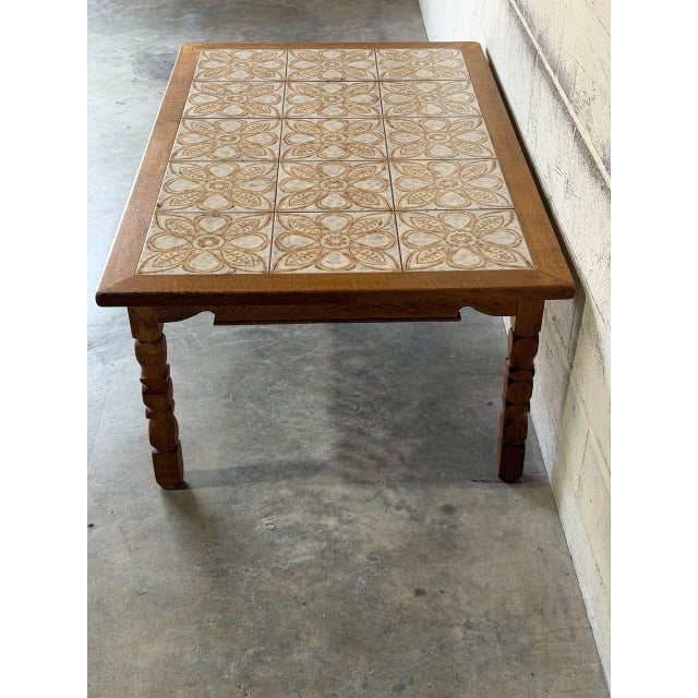 Wood Oak Tiles Coffee Table Danish Mid-Century Modern 1960s For Sale - Image 7 of 11