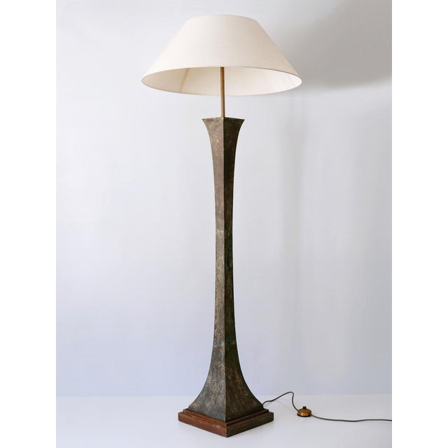 Wood Verdigris Bronze Floor Lamp by Stewart Ross James for Hansen Lighting, 1960s For Sale - Image 7 of 18