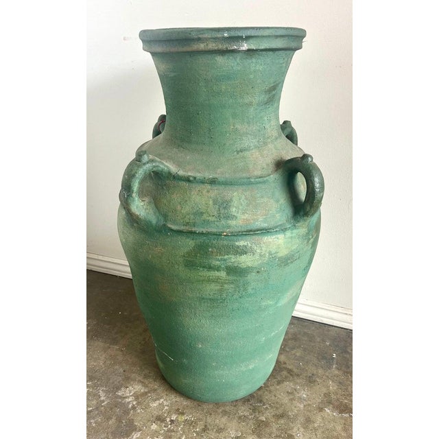 Distressed Italian Ceramic Urns, Glazed Finish, 1930s Roman Style For Sale - Image 15 of 17