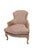 French Provincial Vintage French Louis XV Style Carved Wood Bergère Accent Armchair For Sale - Image 3 of 14