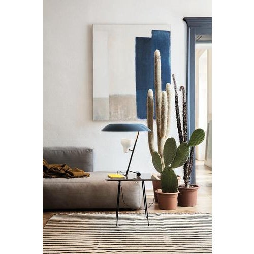 Blue Model 548 Lamp in Dark Burnished Brass with Grey Difuser by Gino Sarfatti for Astep For Sale - Image 8 of 13