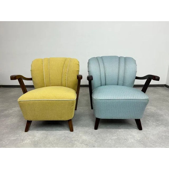 Set of Vintage Art Deco Chairs, 1940s For Sale - Image 13 of 14