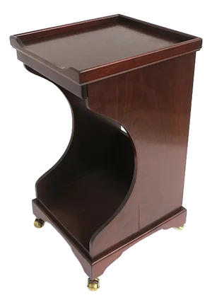 Telephone Table Mahogany Wood Leather, Two Avail.