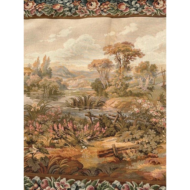Vintage Aubusson Style Jacquard Tapestry, 1980s For Sale - Image 18 of 18