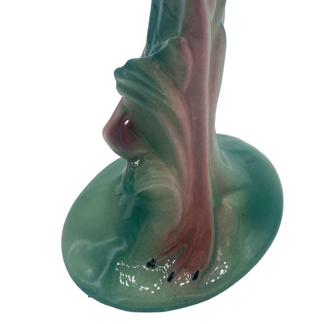 1940s Mid-Century Pink Flamingo Ceramic Tabletop Statue Set by Brad Kealer, 2 Pieces For Sale - Image 16 of 18