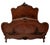 French Antique French Louis XV Walnut Bed – Rococo Carved Queen Adaptable Circa 1900s For Sale - Image 3 of 18