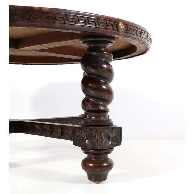 Mid-Century Modern Walnut and Leather Coffee Table by Angel Pazmino for Muebles De Estilo, 1960s For Sale - Image 6 of 9