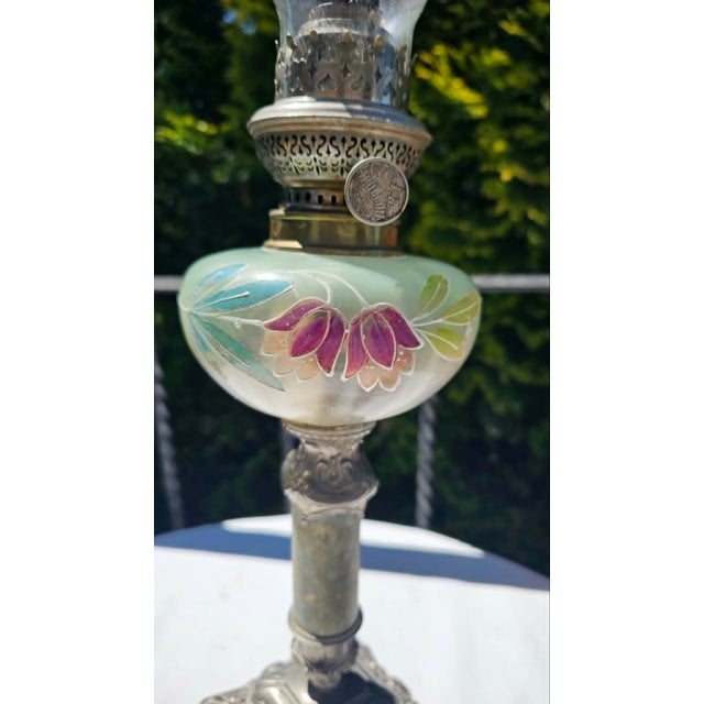 Antique Oil Lamp from L.R.Apollon, 1800s For Sale - Image 5 of 11