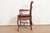 Baker Furniture French Provincial Louis XV Carved Walnut Armchair or Dining Captain Chair For Sale - Image 9 of 11