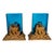 1920s Antique American Art Deco Brass Glass Vases Ship Bookends Bradley & Hubbard 1925 For Sale - Image 5 of 13