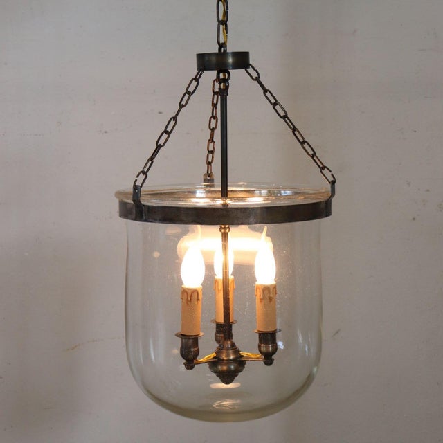 Early 20th Century Lantern in Iron and Blown Glass For Sale - Image 11 of 14