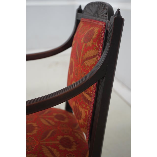 Pair Antique 19th Century English Sheraton Mahogany Armchairs For Sale - Image 9 of 18