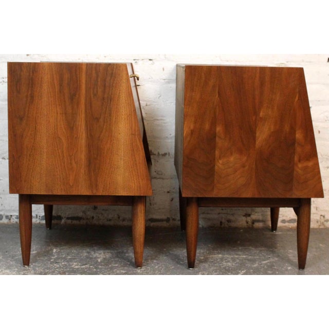 Mid 20th Century Pair of 'Dania' Night Stands by Merton Gershun for American of Martinsville For Sale - Image 13 of 16