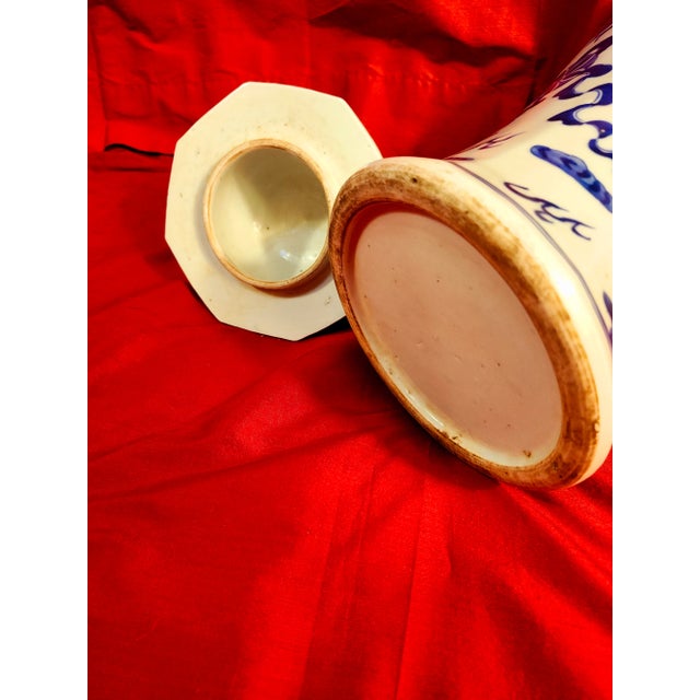 Final Clearance 18th Century 24" Shishi Qilin Blue and White Temple Urn Tribute - 24" For Sale - Image 18 of 18