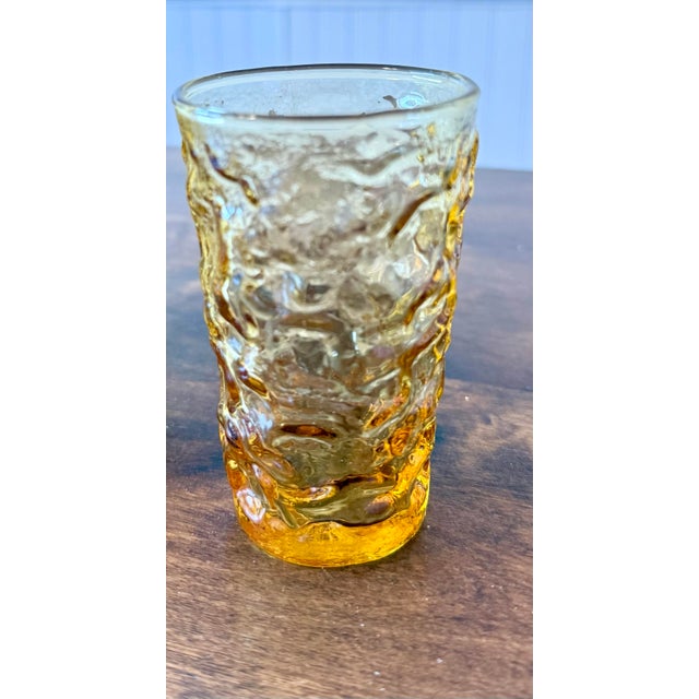 Mid 20th Century Anchor Hocking Milano Honey Gold Juice Glasses - Set of 5 For Sale - Image 11 of 11