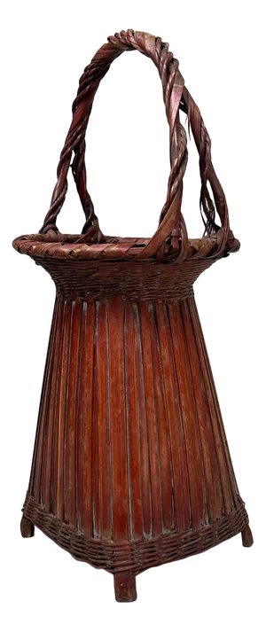 Handwoven Ikebana Flower Basket, 1950s