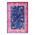 Large Antique Art Deco Rug in Deep Navy Blue With Vibrant Red Border For Sale