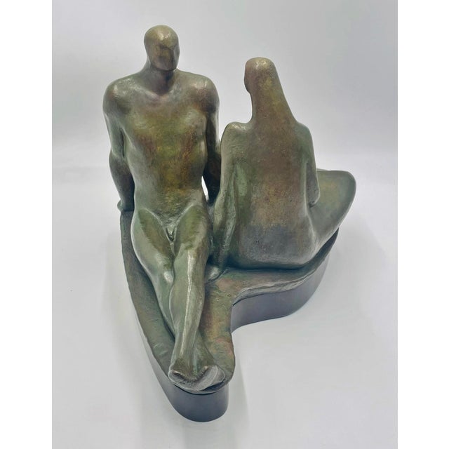 Metal Salvador Soto Tovar “Pareja” Bronze Sculpture, Signed & Dated 1965 Mexican Art For Sale - Image 7 of 18