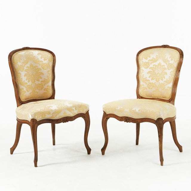 Antique Louis XV Side Chairs, France, 1850s, Set of 2 For Sale - Image 3 of 7