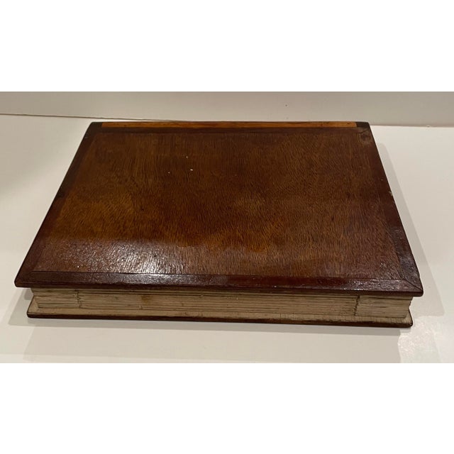 1930s 1930s Wooden Book Form Folk Art Box For Sale - Image 5 of 6